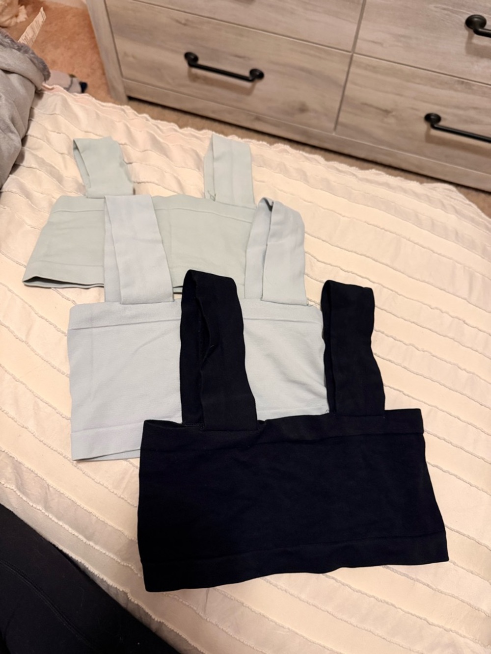 Free People Bandeau Set in Light Mint and Black